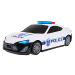 Policajné auto s menšími autíčkami a policajtom